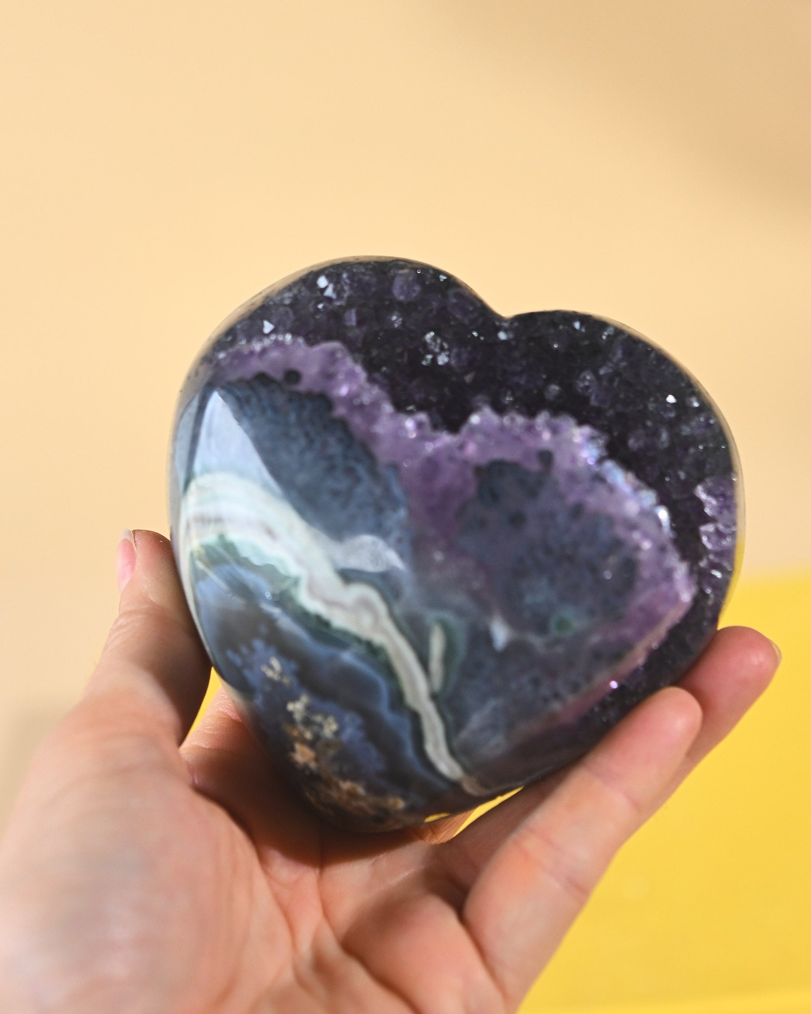 Amethyst Geode Heart