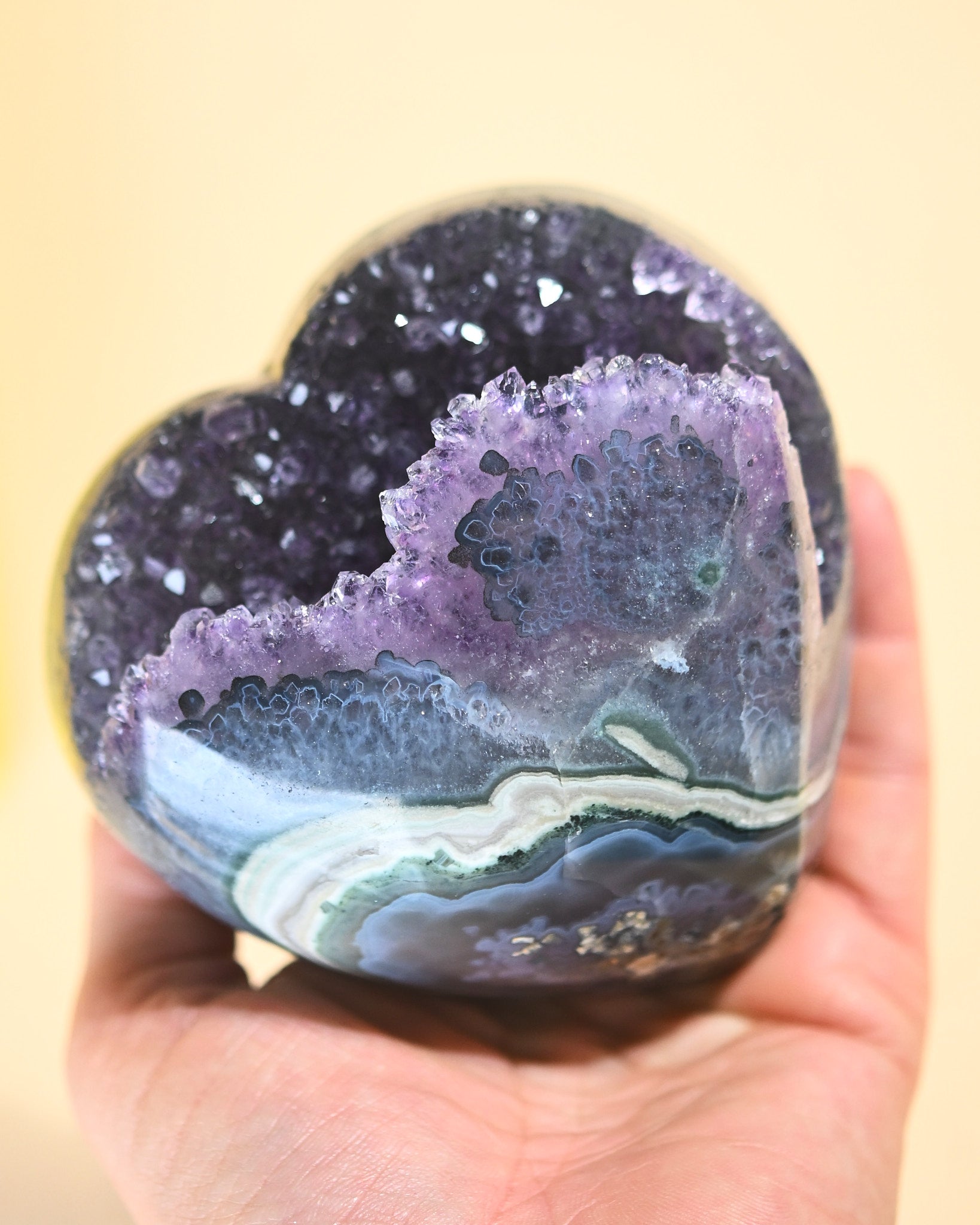Amethyst Geode Heart