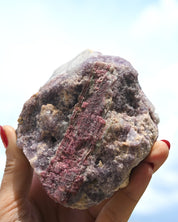 Natural Rough Lepidolite + Pink Tourmaline