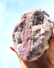 Natural Rough Lepidolite + Pink Tourmaline