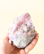 Natural Rough Lepidolite + Pink Tourmaline