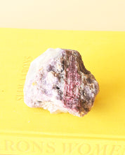 Natural Rough Lepidolite + Pink Tourmaline