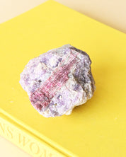 Natural Rough Lepidolite + Pink Tourmaline