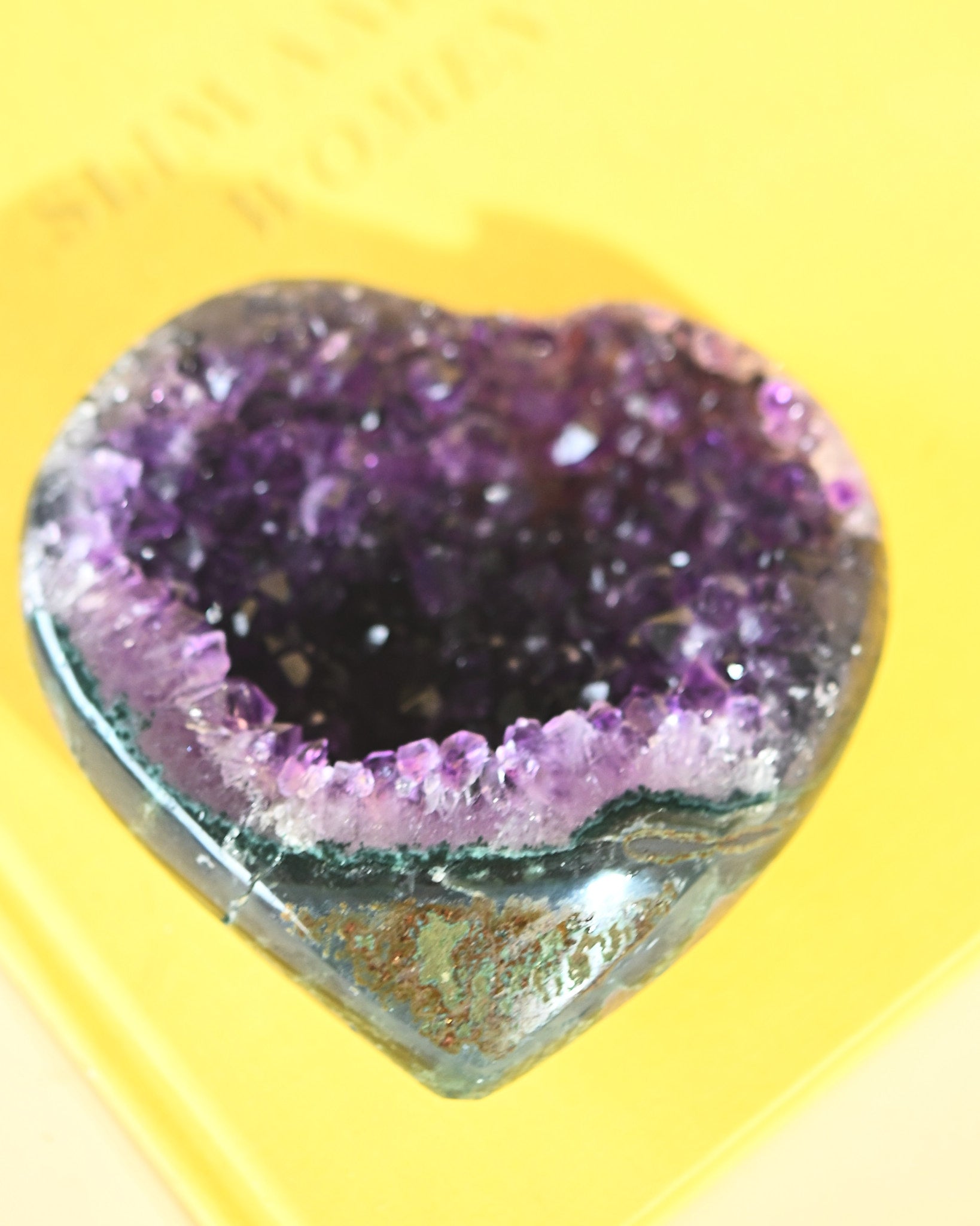 Amethyst Geode Heart 4.5in