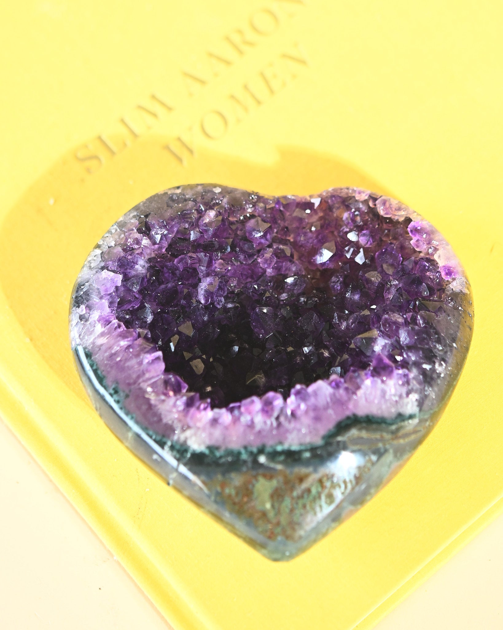 Amethyst Geode Heart 4.5in