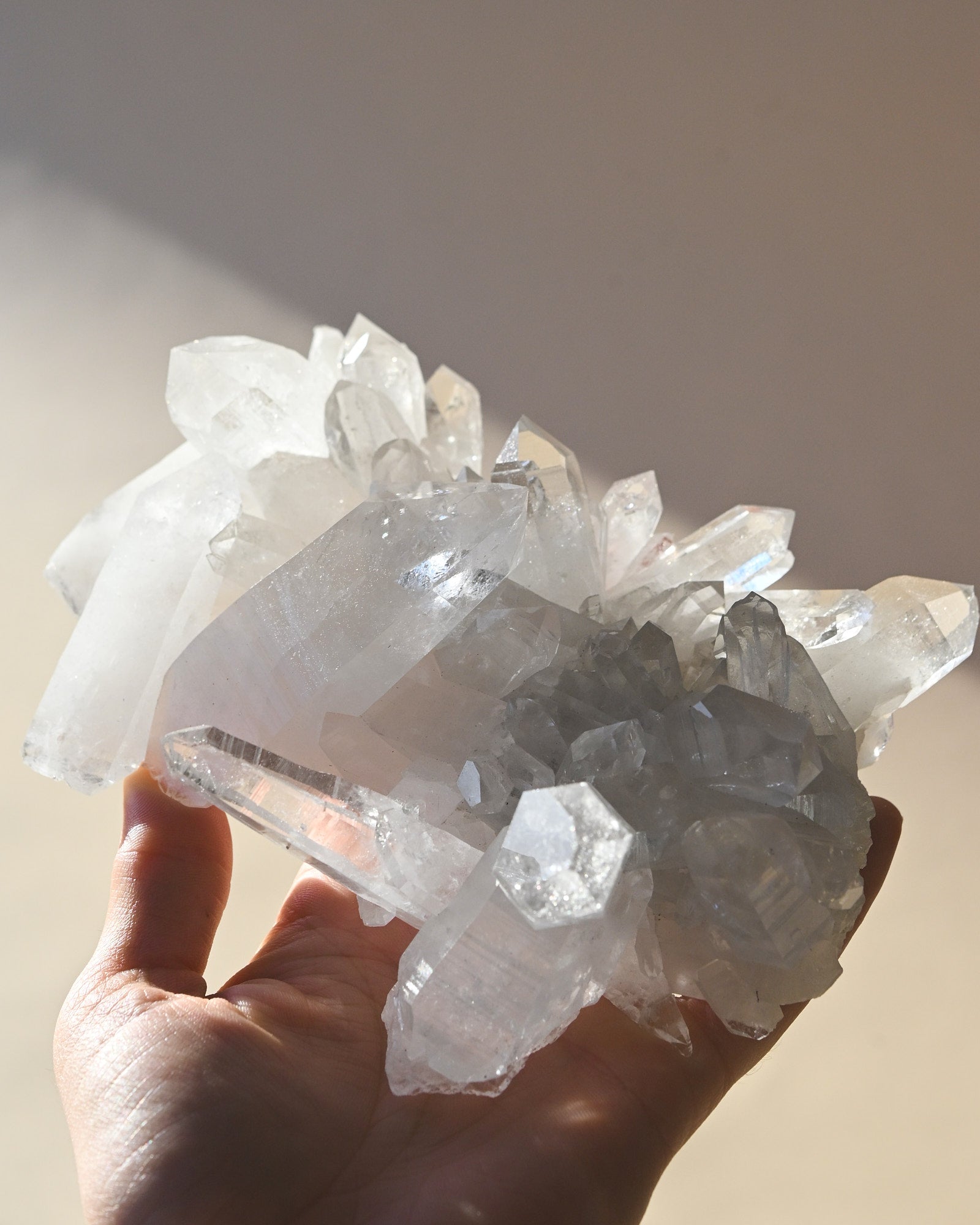 Clear Quartz Crystal Cluster 6in