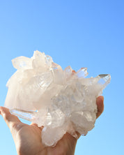 Clear Quartz Crystal Cluster 6in