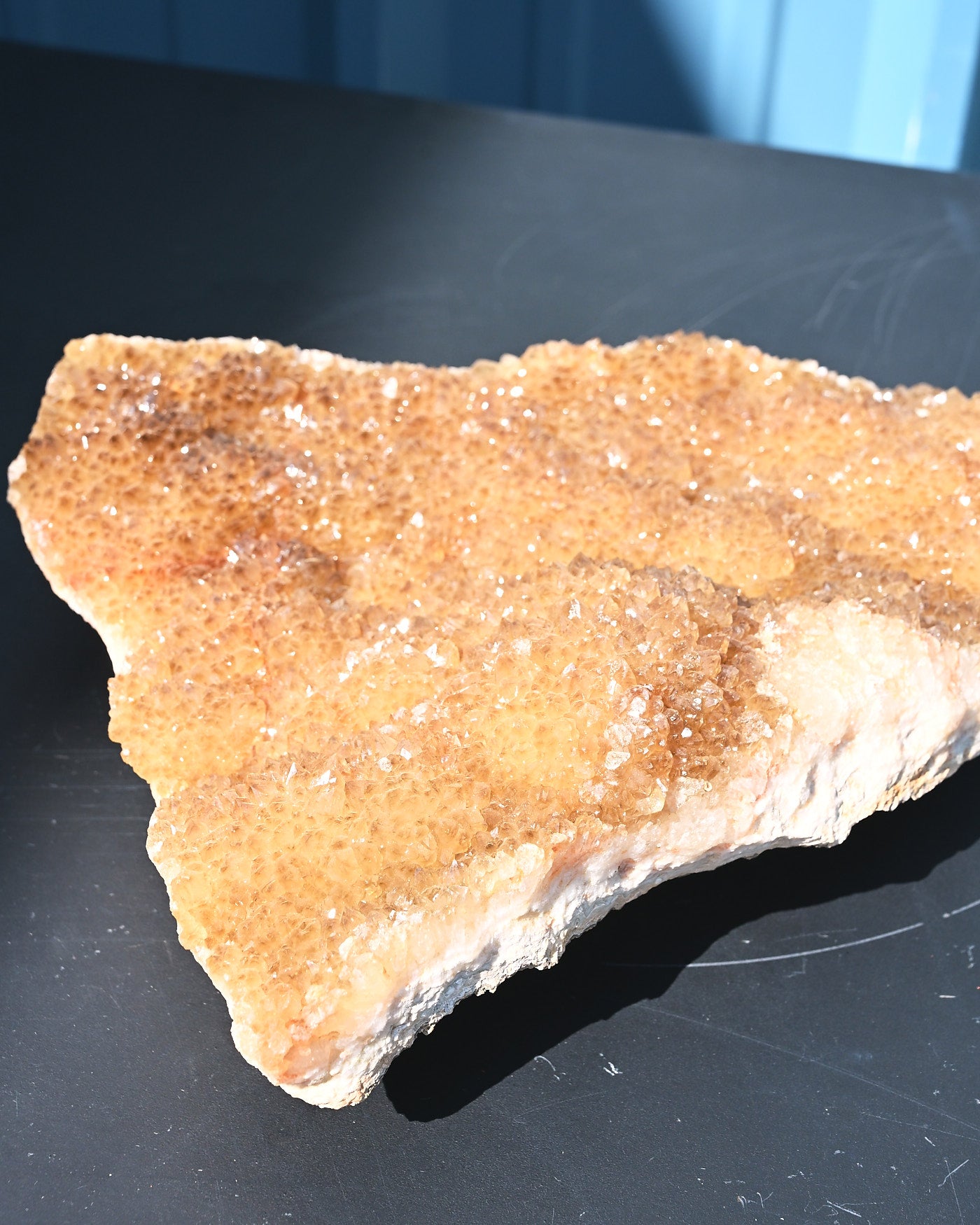 Fossil Algae Citrine Agate side view