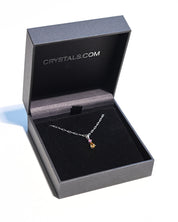 Natural tourmaline pendant on sterling silver paperclip chain