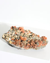 Chalcopyrite Hematite Red Quartz Crystal Cluster with Galena