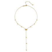 Citrine Sun Lariat Necklace 18kt Gold - Image 2 - Crystals.com