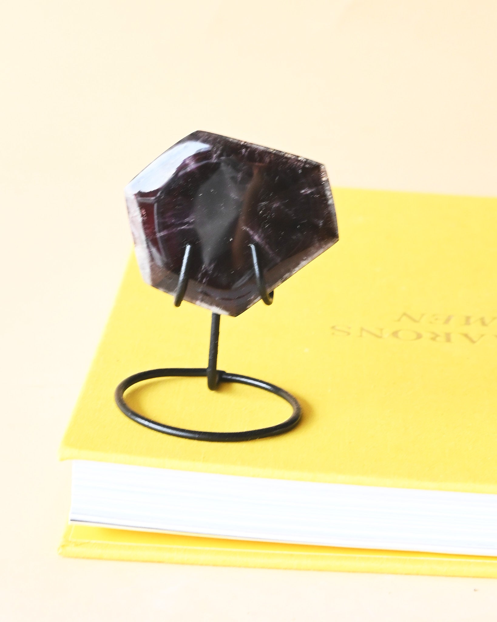 Trapiche Amethyst Slice on Stand