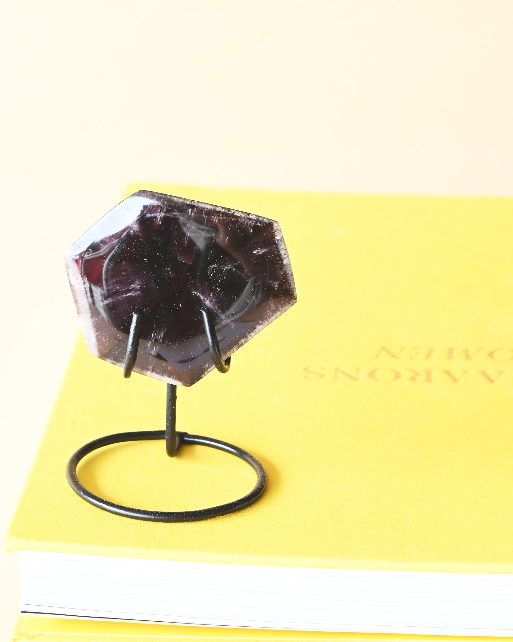 Trapiche Amethyst Slice on Stand