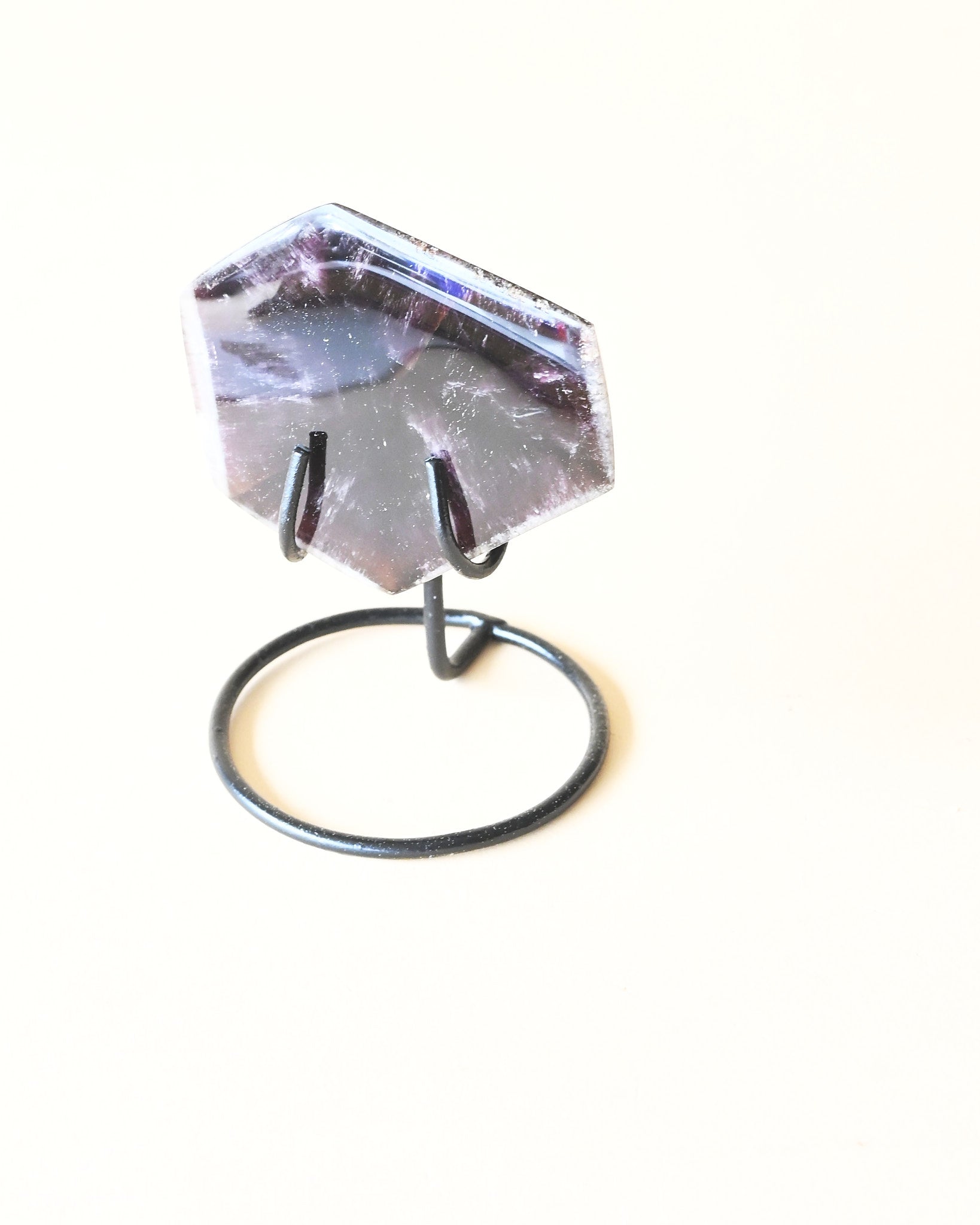Trapiche Amethyst Slice on Stand