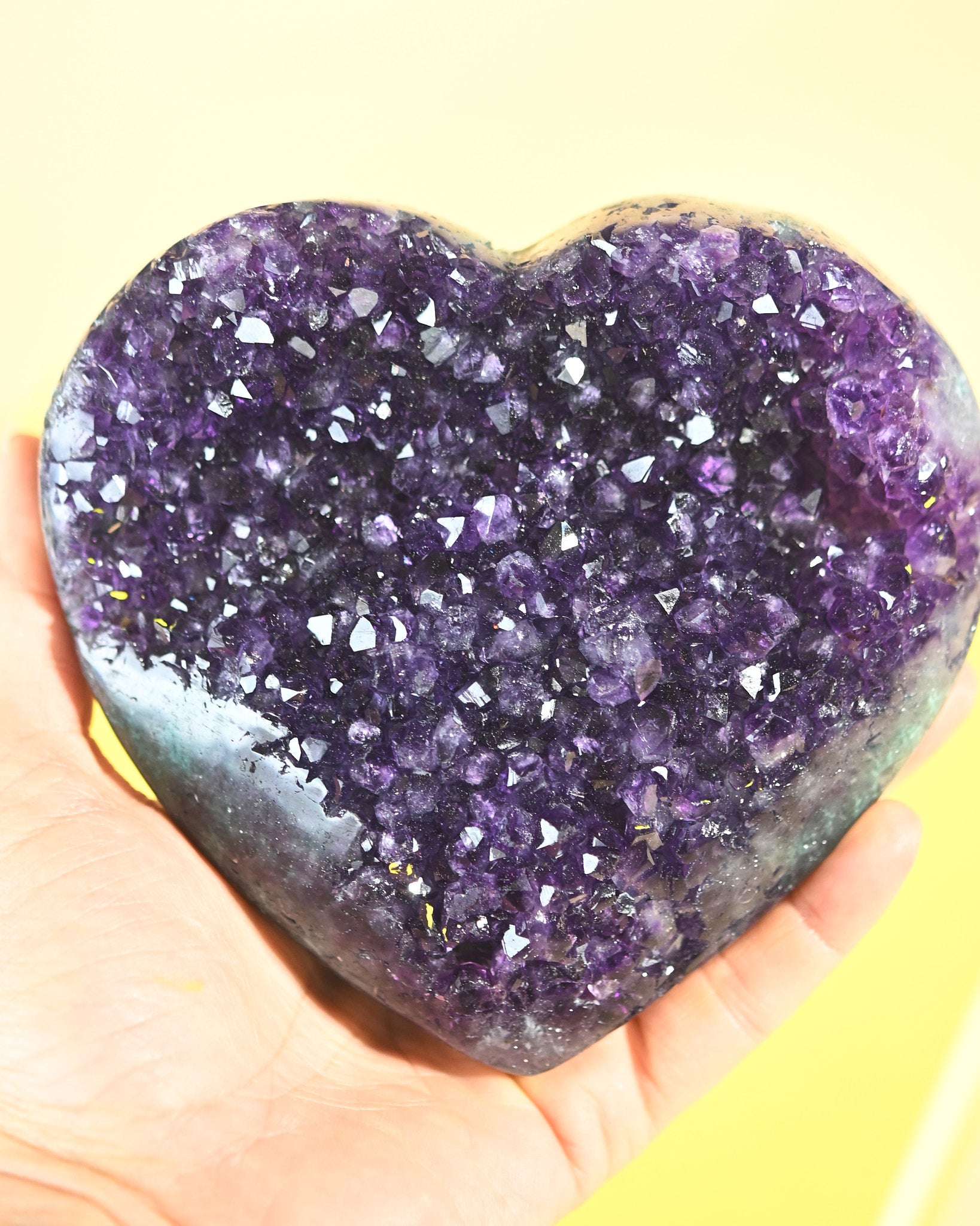 Amethyst Geode Heart 4.5in