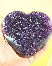 Amethyst Geode Heart 4.5in