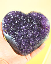 Amethyst Geode Heart 4.5in