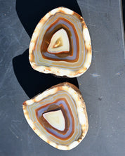Brazil Agate Matched Pair 2.54 lbs 1950s