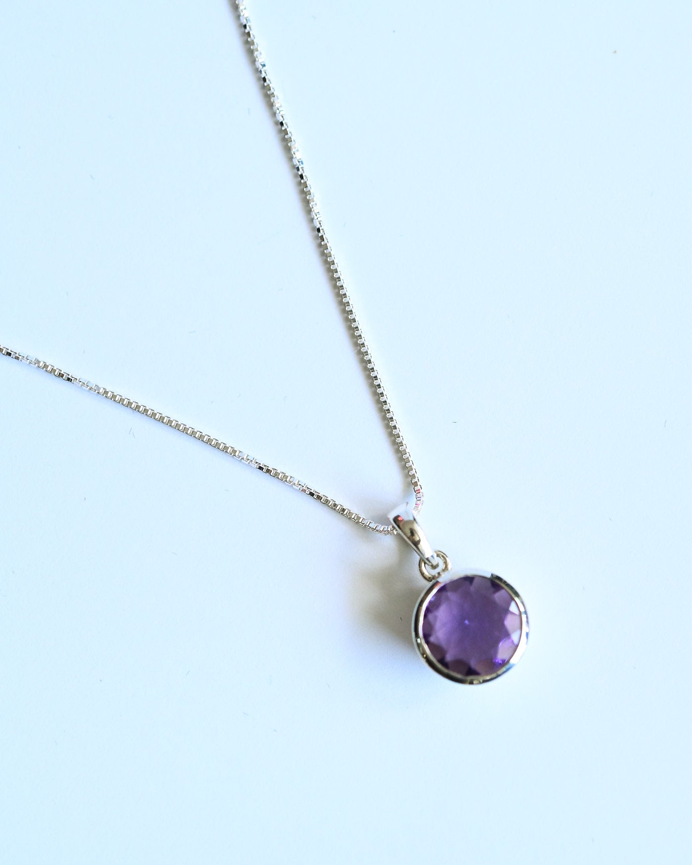 Amethyst Pendant — Sterling Silver