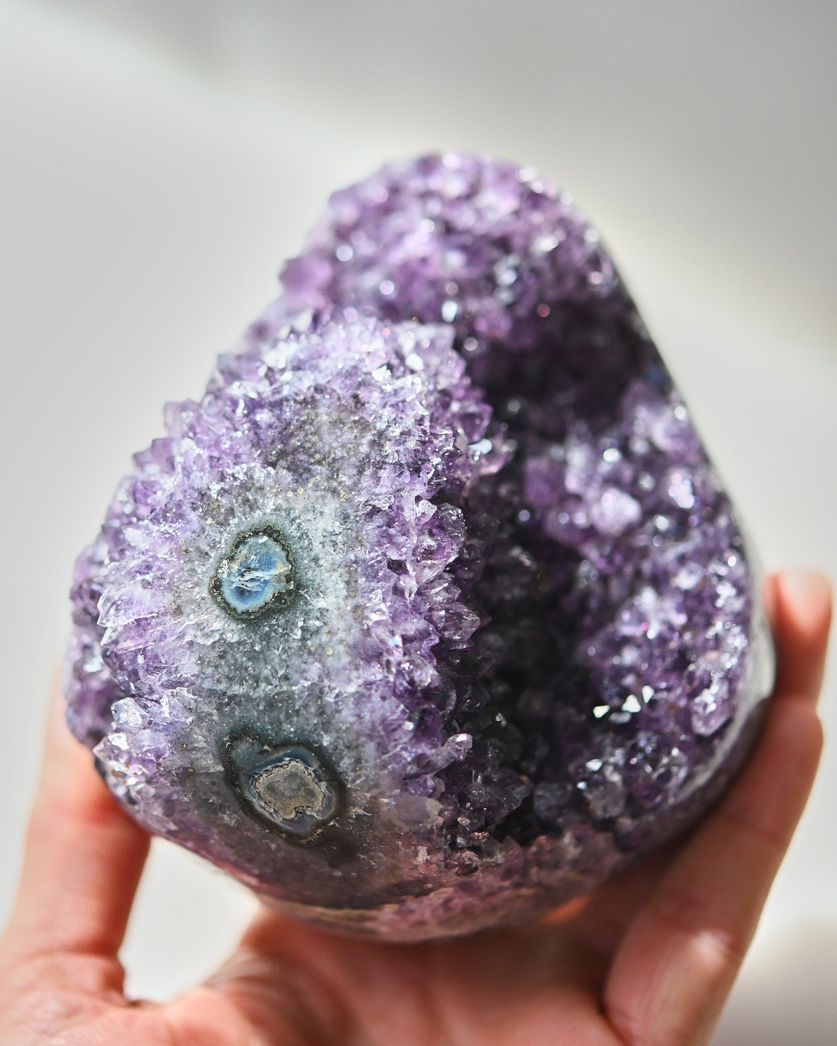 Amethyst Geode with Agate Eye