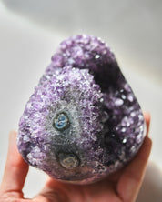 Amethyst Geode with Agate Eye