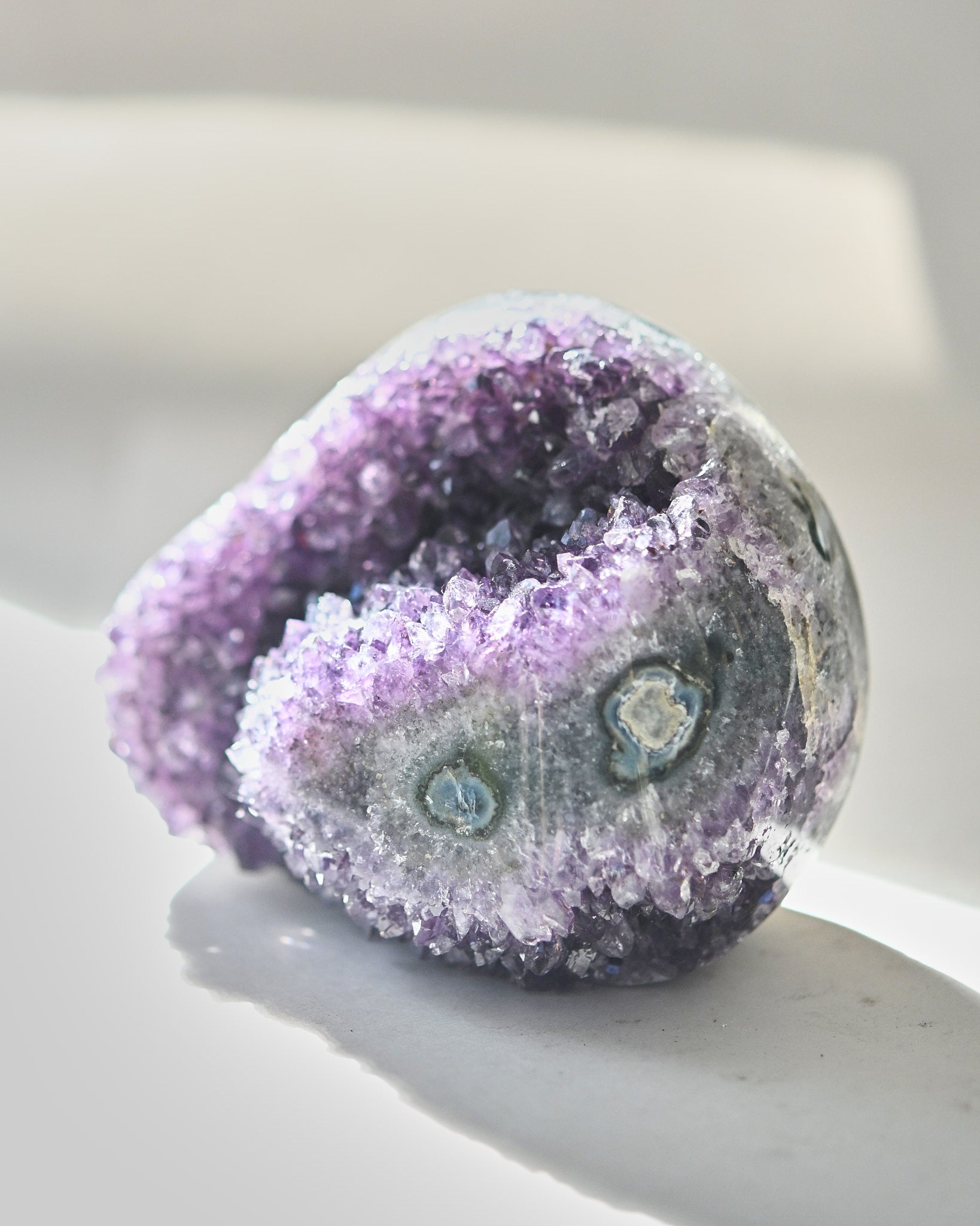 Amethyst Geode with Agate Eye