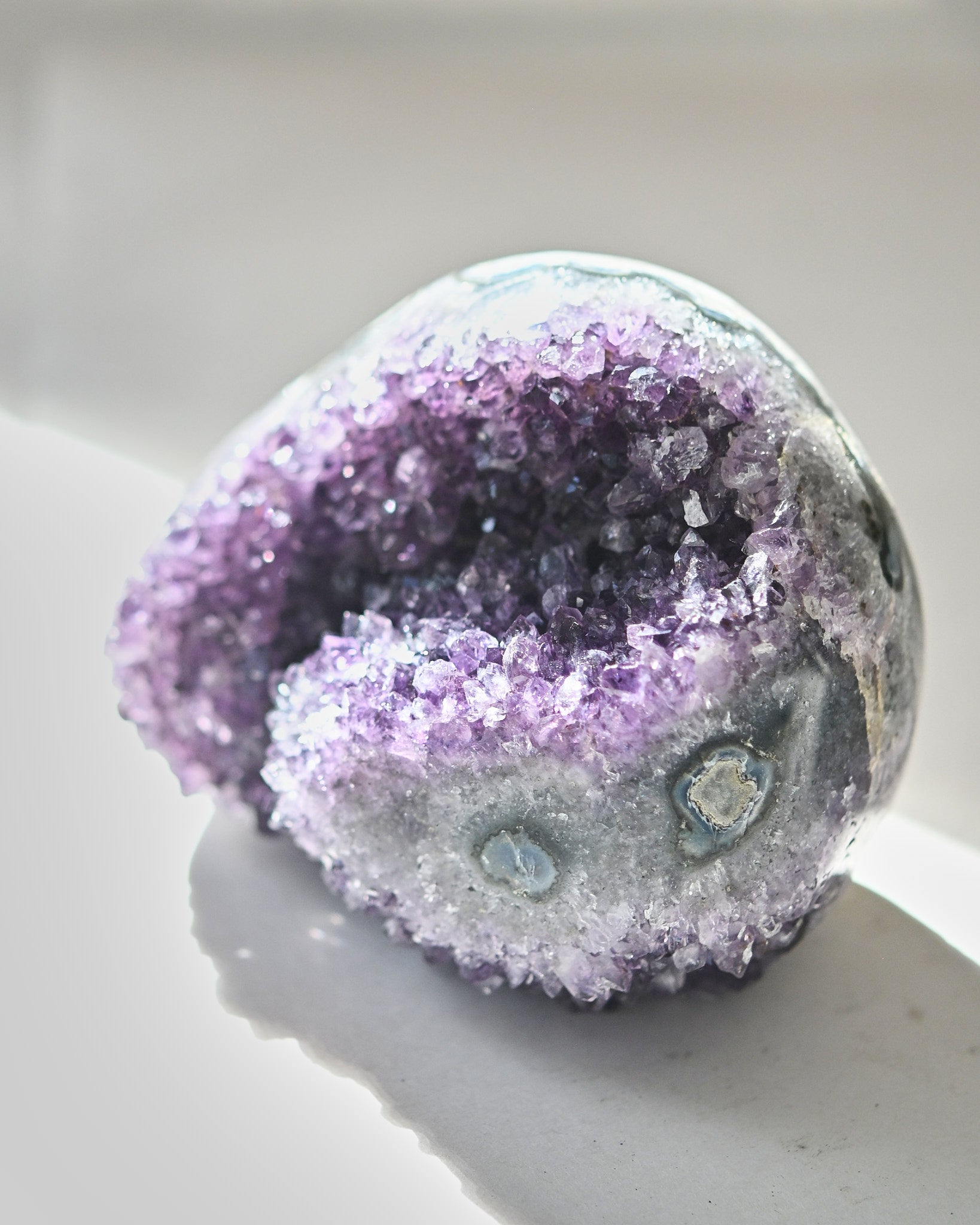Amethyst Geode with Agate Eye