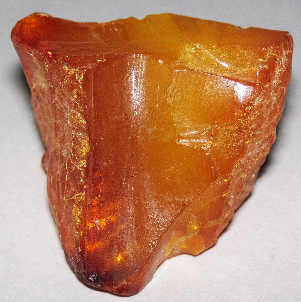 Amber crystal — Golden, yellow, brown specimen, Amorphous crystal system