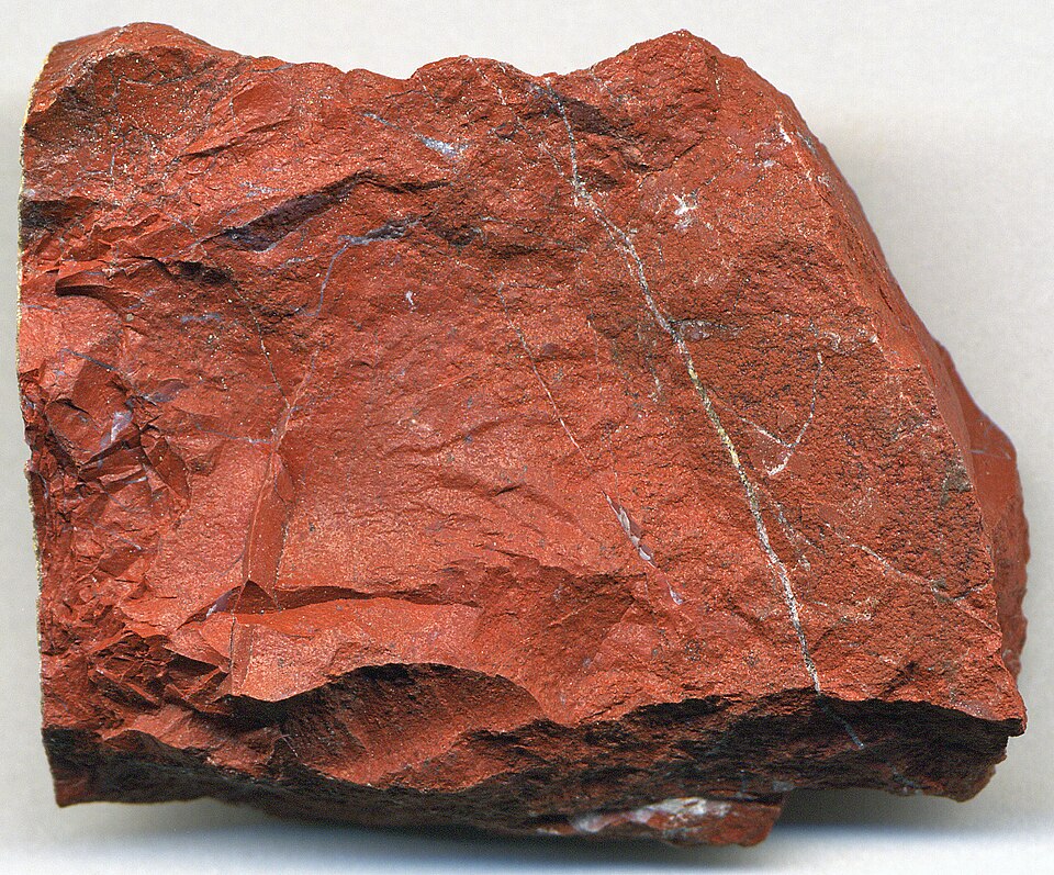 Jasper crystal — Red, yellow, brown, green, multicolor specimen, Trigonal crystal system