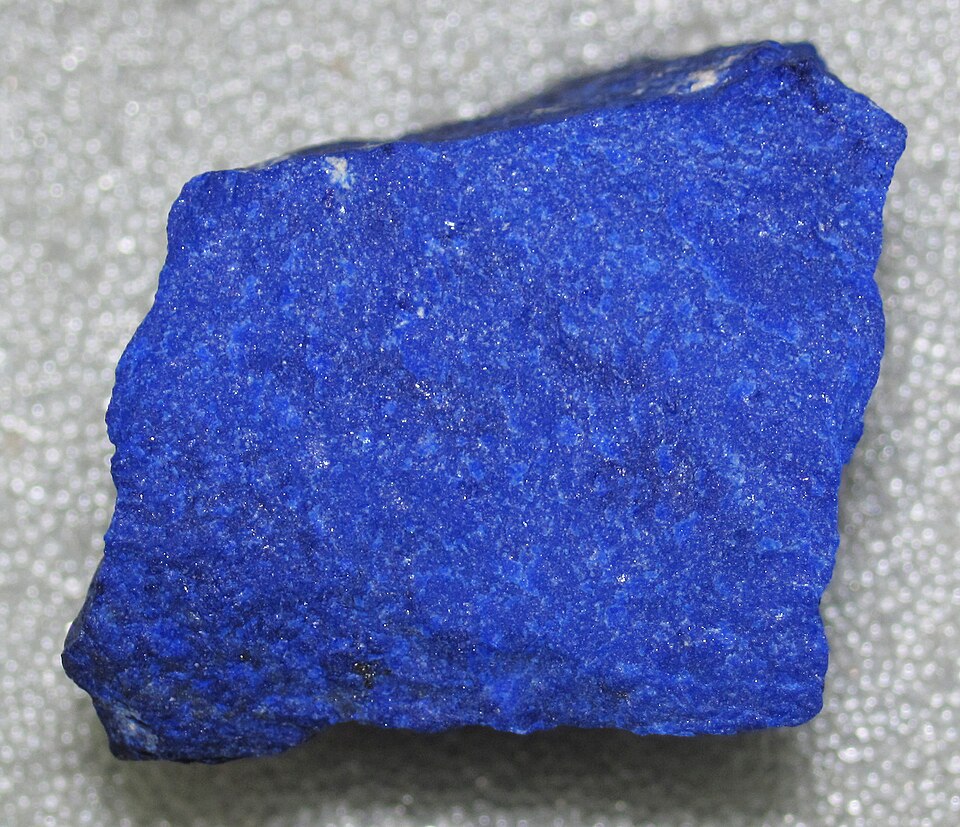 Lapis Lazuli crystal — Deep blue with gold pyrite flecks specimen, Isometric crystal system