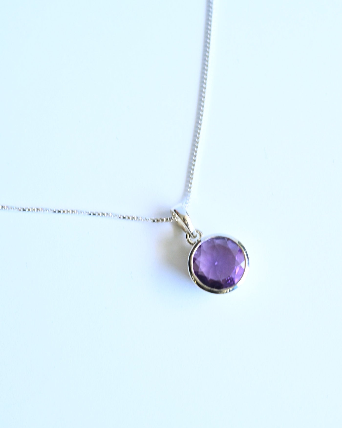 Amethyst Pendant — Sterling Silver