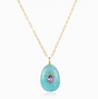 Amazonite & Amethyst Paperclip Necklace