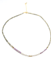 Amplify Necklace - Clear Quartz, Amethyst + Labradorite