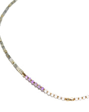 Amplify Necklace - Clear Quartz, Amethyst + Labradorite
