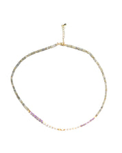 Amplify Necklace - Clear Quartz, Amethyst + Labradorite
