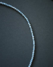 Aquamarine Necklace - 3mm Beaded