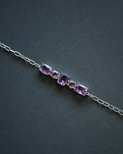 Amethyst Cluster Necklace — Sterling Silver