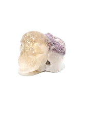 Citrine & Lepidolite Skull Carving, Brazil