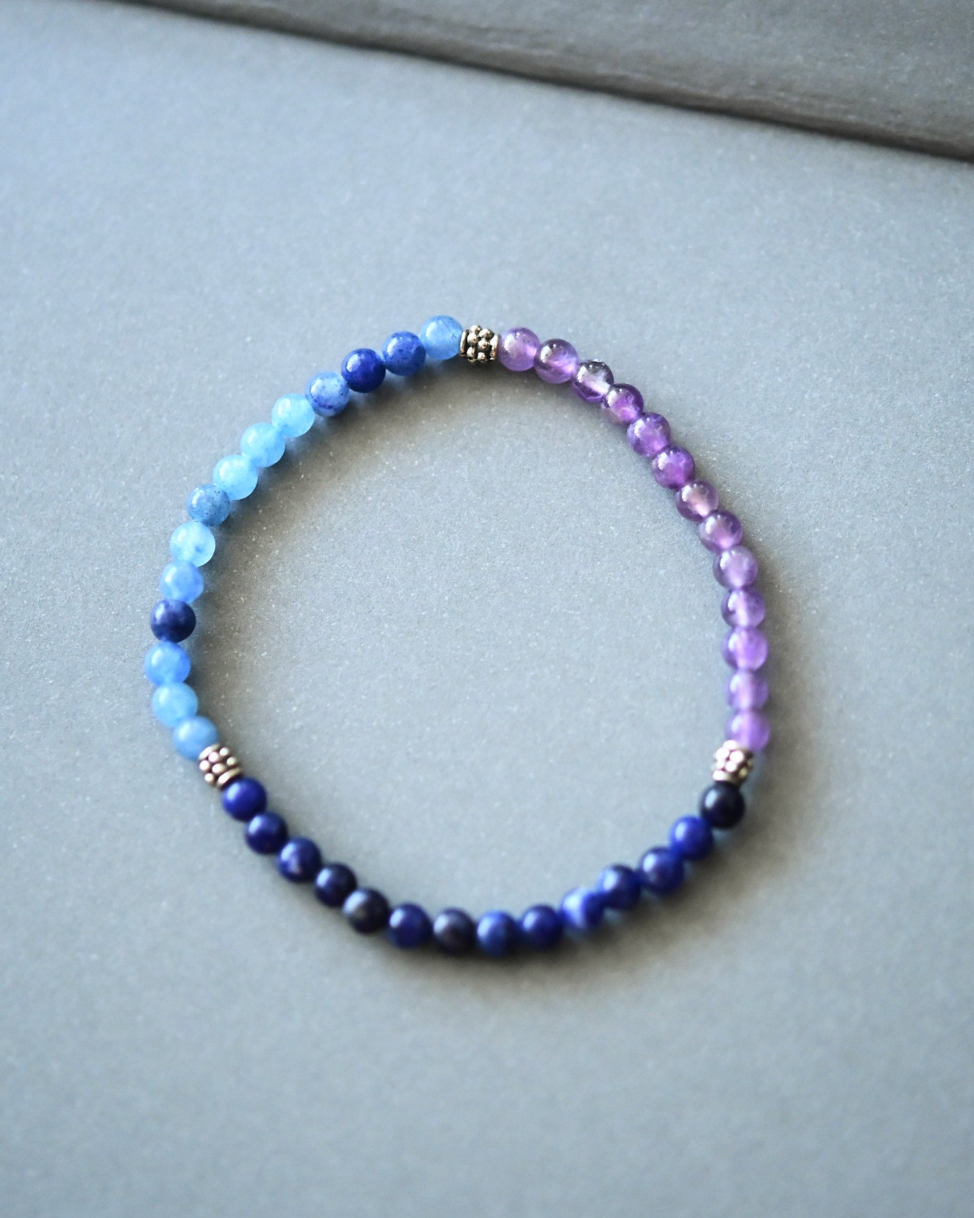 Enlighten Bracelet - Blue Aventurine & Amethyst 4mm