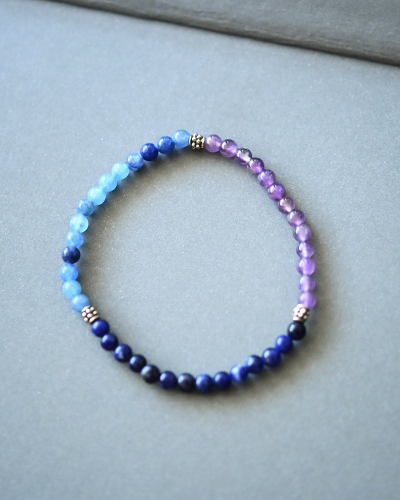 Enlighten Bracelet - Blue Aventurine & Amethyst 4mm
