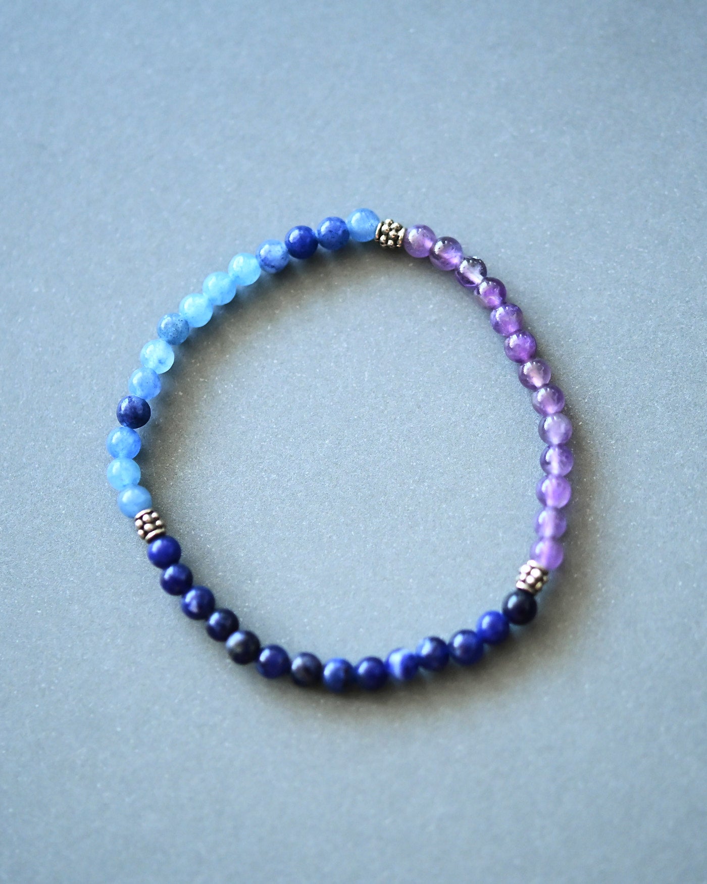 Enlighten Bracelet - Blue Aventurine & Amethyst 4mm