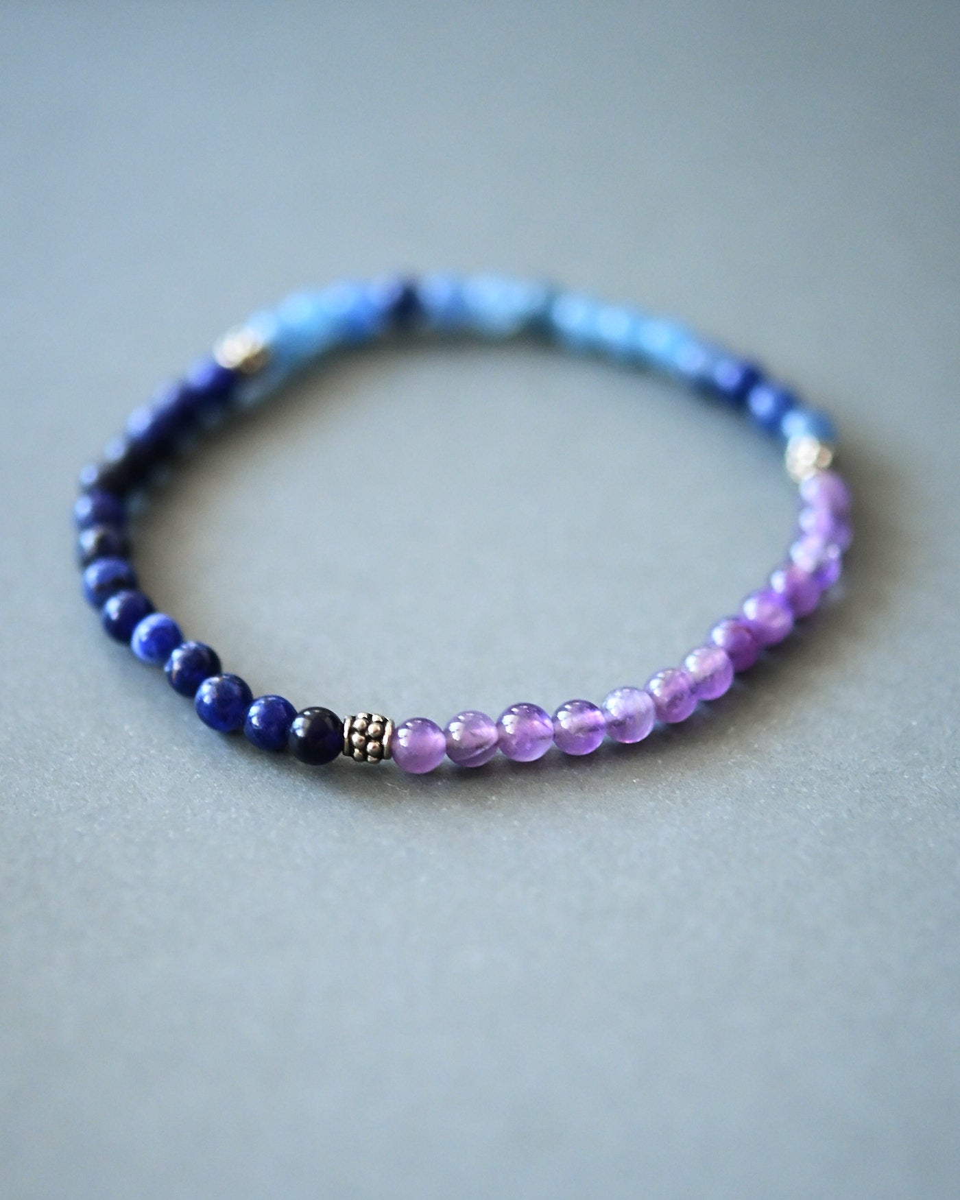 Enlighten Bracelet - Blue Aventurine & Amethyst 4mm