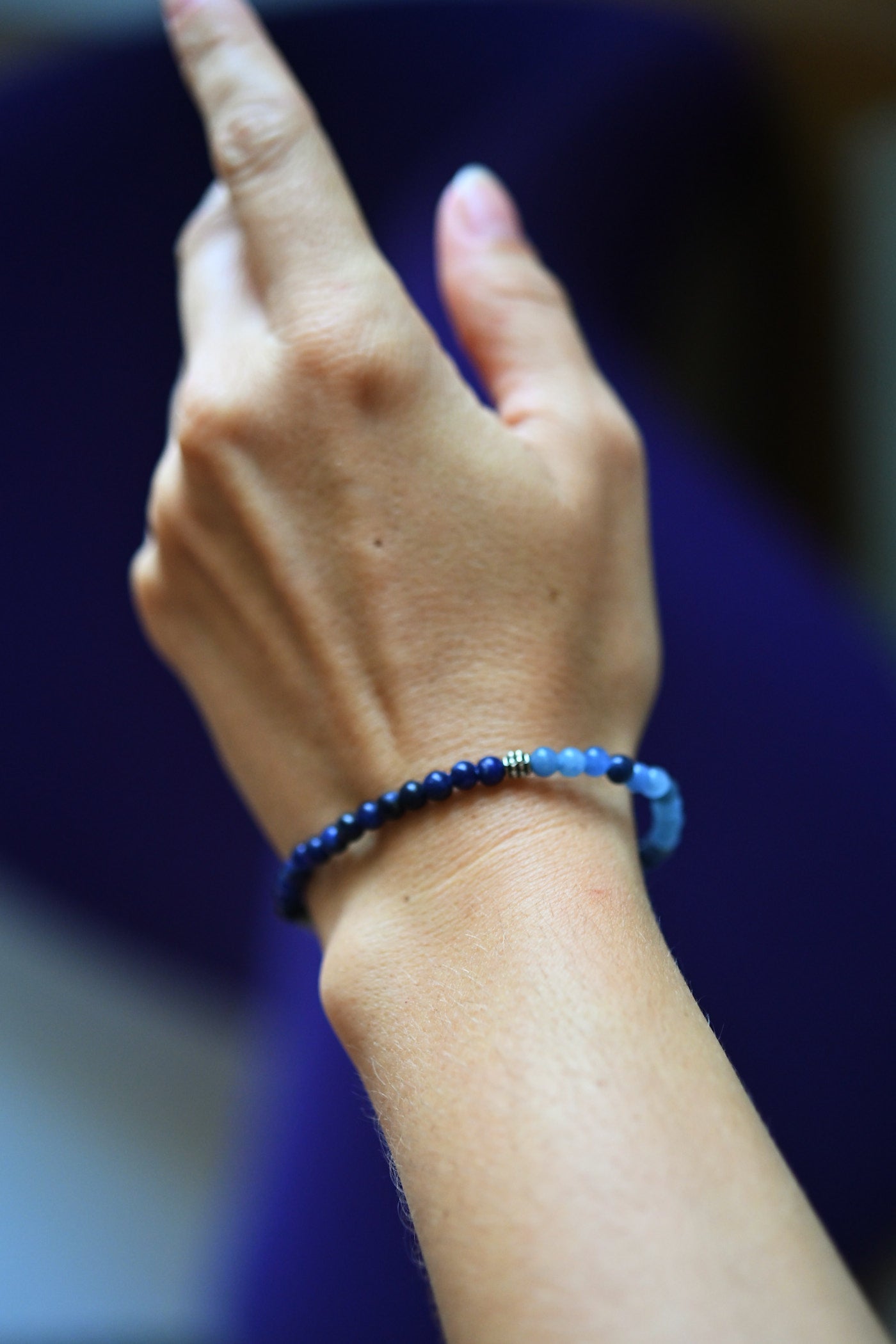 Enlighten Bracelet - Blue Aventurine & Amethyst 4mm