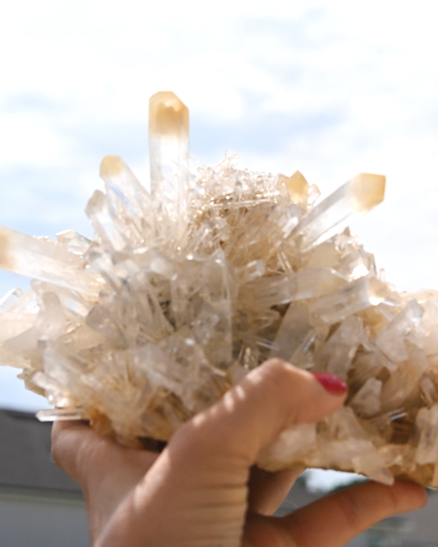 Statement Mango Quartz Lemurian Cluster – Colombia