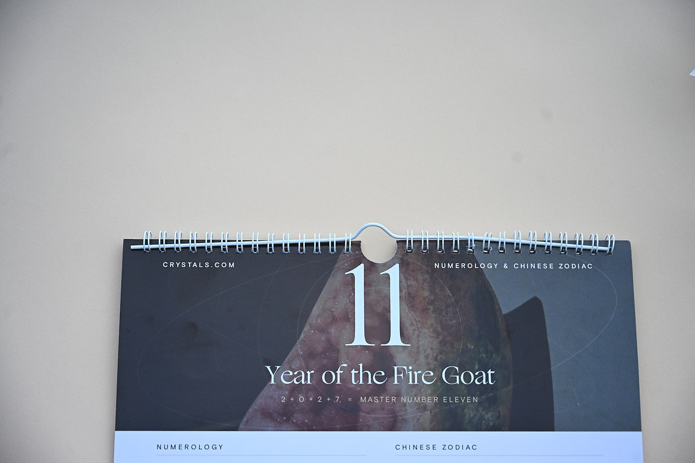 2027 Lunar & Mineral Wall Calendar - Spread Detail