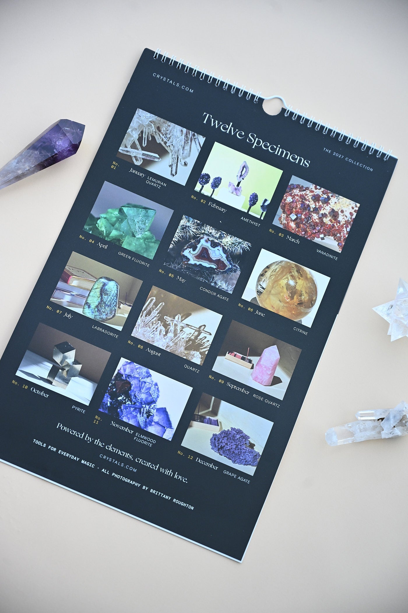 2027 Lunar & Mineral Wall Calendar - Full Page
