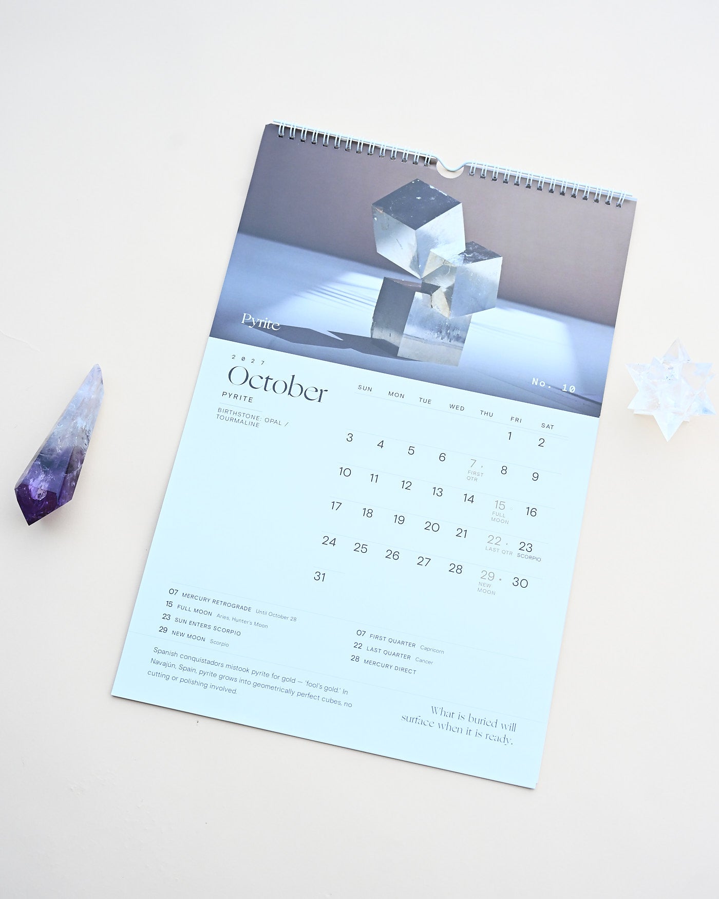 2027 Lunar and Mineral Calendar