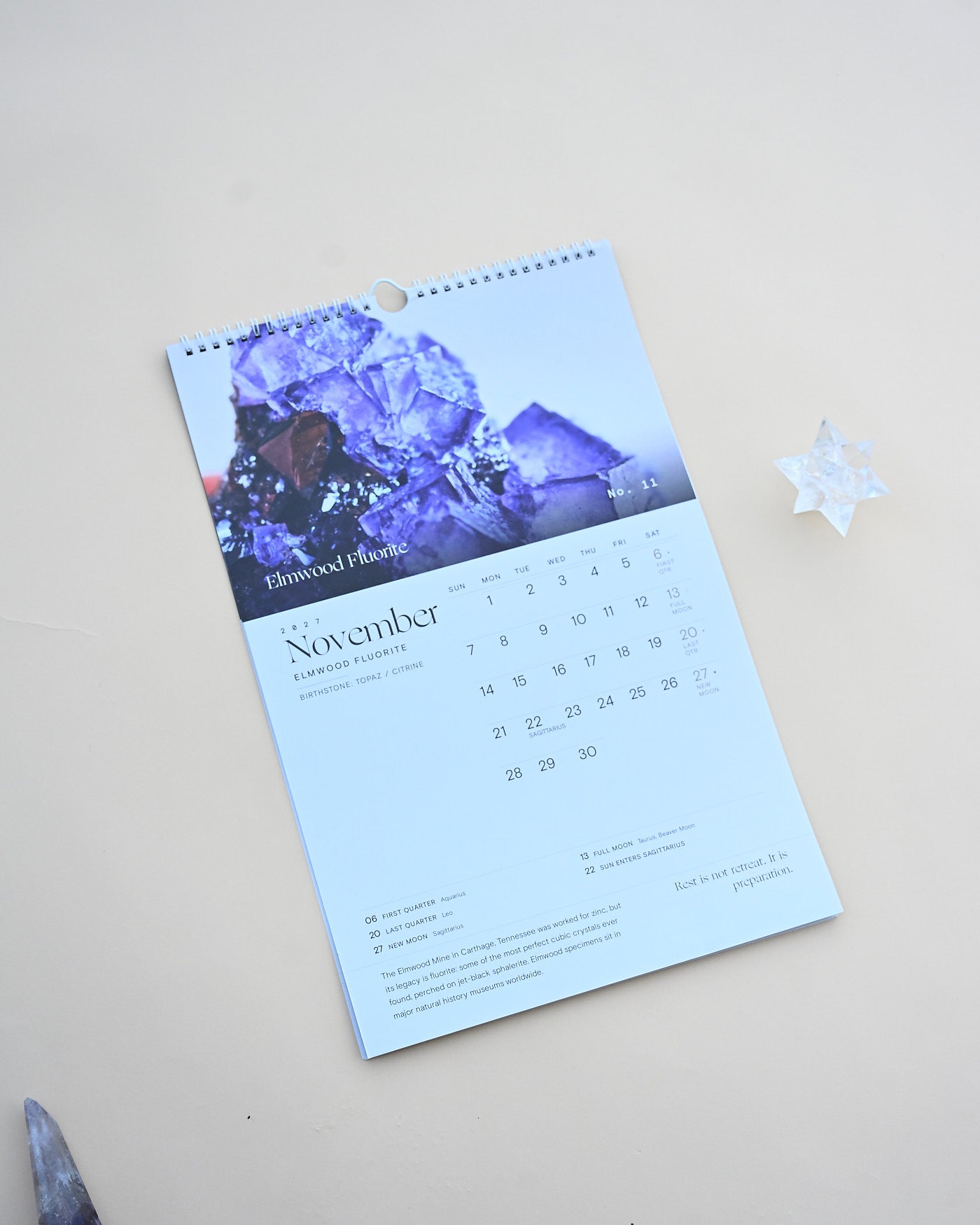 2027 Lunar and Mineral Calendar
