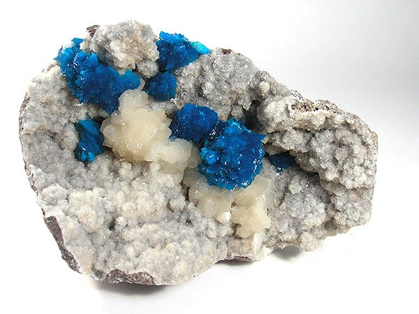 Cavansite crystal — Vivid blue specimen, Orthorhombic crystal system