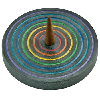 Chakra Ring Soapstone Incense Burner